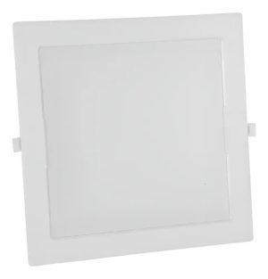 PANEL LED EMBUTIR BLANCO LUZ FRIA PROLIPROPILENO - CUADRADO 12W
