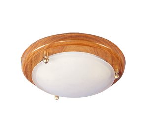 PLAFON 1 LUZ ALGARROBO VIDRIO SATINADO PLAFONES Y DIFUSORES Ø200MM - E27