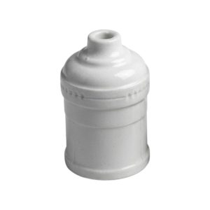 PORTALAMPARA CON BORNERA BLANCO 3P Ø34X51MM - E27