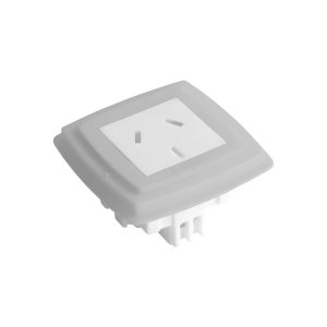 SOPORTE PARA CAJA CAPSULADA 1 TOMACORRIENTE GRIS BINORMA 10A - 250V