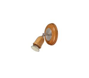 SPOT 1 LUZ ROBLE CON PLATIL SPOTS Ø130MM - GU10