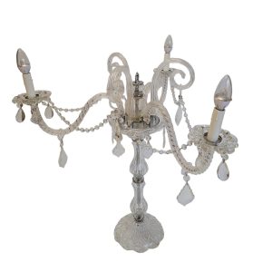 CANDELABRO 3 LUCES ESTRIADO SIN PANTALLAS ARCADIO Ø600X600MM