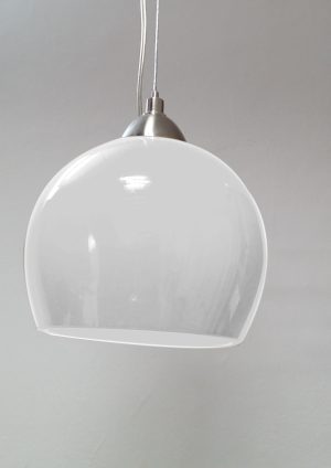 COLGANTE 1 LUZ BASE CUADRADA TULIPA CALIZ BLANCA 480G 12X12X3CM - TULIPA: Ø10.5