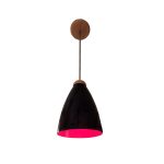 COLGANTE 1 LUZ CAMPANA VIDRIO NEGRO PARIS E27