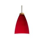 COLGANTE 1 LUZ CAMPANA VIDRIO ROJO PARIS E27