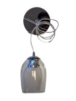 COLGANTE 1 LUZ CRISTAL CROMO CON BASE