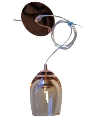 COLGANTE 1 LUZ CRISTAL CROMO CON BASE