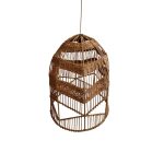 COLGANTE 1 LUZ FIBRA RATAN CAMPANA NEO Ø60X80CM