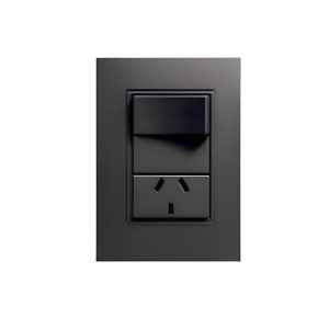 CONJUNTO ARMADO 1 PUNTO Y 1 TOMACORRIENTE NEGRO ARQ & DECO 10A - 220V