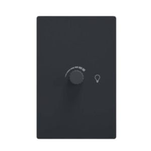 CONJUNTO ARMADO 1 VARIADOR DE INTENSIDAD LUMINOSA NEGRO MILAN 10A - 220V