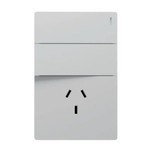 CONJUNTO ARMADO 2 PUNTOS + 1 TOMACORRIENTE BLANCO MILAN 10A - 220V
