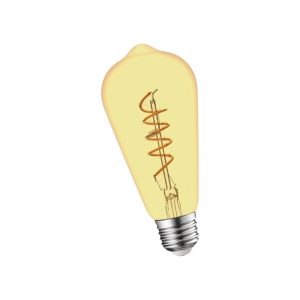 LAMPARA LED FILAMENTO LUZ AMBAR SOFT - GOLDEN SPIRAL - ST64 4W - 240LM - E27