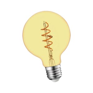 LAMPARA LED FILAMENTO LUZ AMBAR SOFT - GOLDEN SPIRAL - G80 4W - 240LM - E27