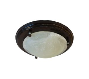 PLAFON 2 LUCES NOGAL VIDRIO SATINADO PLAFONES Y DIFUSORES Ø200MM - E27