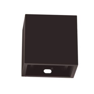 APLIQUE 1 LUZ LED DE PARED LUZ CALIDA NEGRO FLY - EXTERIOR 2W - 140LM - 50X50X40MM