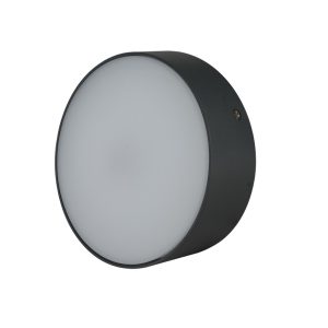 APLIQUE 1 LUZ LED DE PARED LUZ CALIDA NEGRO FACE - EXTERIOR 9W - 295LM - Ø150X60MM