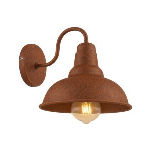 APLIQUE 1 LUZ PARED OXIDO CAMPANA Ø18.5X22CM