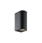 APLIQUE 2 LUCES BIDIRECCIONAL NEGRO TEXTURADO AKIM 68X150X93MM - GU10