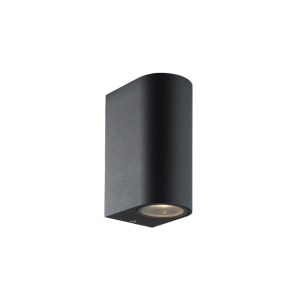 APLIQUE 2 LUCES BIDIRECCIONAL NEGRO TEXTURADO AKIM 68X150X93MM - GU10