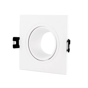 SPOT 1 LUZ EMBUTIR MOVIL CUADRADO BLANCO KRONO - INTERIOR 10W - 93X93X29MM