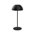 VELADOR A BATERIA NEGRO LUZ CALIDA BELL - DIMERIZABLE 280X130MM