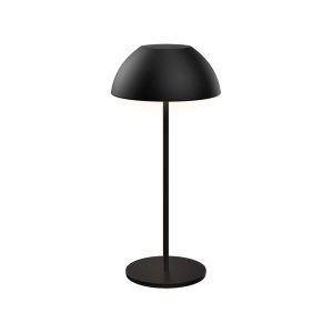 VELADOR A BATERIA NEGRO LUZ CALIDA BELL - DIMERIZABLE 280X130MM
