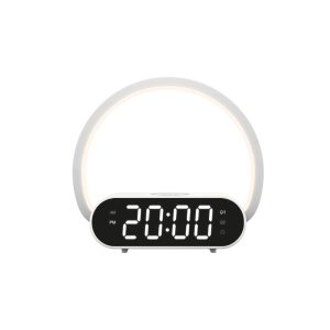 VELADOR MADERA LAMPARA LED LUZ CALIDA - 3 TOQUES VULCANO - DIMERIZABLE 3 TOQUES 229X92X210MM