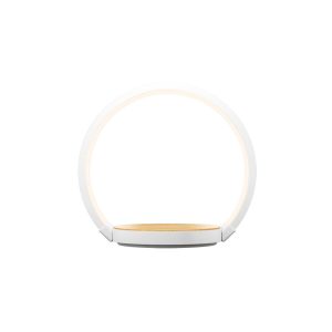VELADOR MADERA LAMPARA LED LUZ CALIDA - 3 TOQUES MERCURIO - DIMERIZABLE 3 TOQUES 254X220X24.5MM
