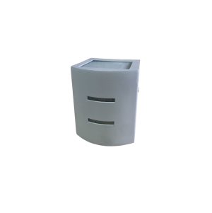 APLIQUE 1 LUZ UNIDIRECCIONAL BLANCO VIDRIO PLANO HIERRO 7W - 85X100X85MM - G9LED