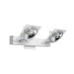 APLIQUE 2 LUCES CHAPA DE ACERO BLANCO 300 AR111