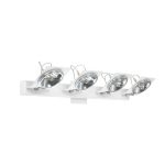 APLIQUE 4 LUCES CHAPA DE ACERO BLANCO 300 70X16,5CM - AR111