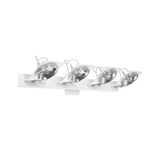 APLIQUE 4 LUCES CHAPA DE ACERO BLANCO 300 70X16,5CM - AR111