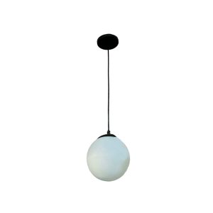 COLGANTE 1 LUZ GLOBO OPAL SATINADO NEGRO GLOBO 80X180MM