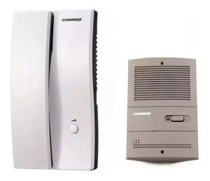 PORTERO FRENTE PVC EMBUTIR + TELEFONO SIN CERRADURA DP-2S + DR-201H 220V