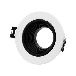 SPOT 1 LUZ EMBUTIR MOVIL REDONDO BLANCO Y NEGRO SPIN - INTERIOR 10W - Ø90X29MM