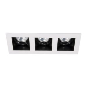 SPOT 3 LUCES EMBUTIR CUADRADO BLANCO ONIX II 3X5.5W - 309X103X63MM
