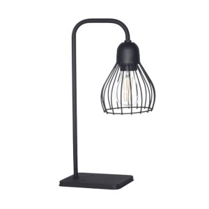 VELADOR JAULA NEGRO PORTO Ø123X382MM - E27