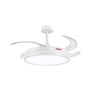 VENTILADOR DE TECHO 4 PALAS RETRACTILES LUZ LED BLANCO IMPORTADO 100W - Ø107CM