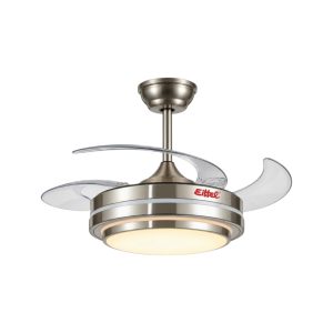VENTILADOR DE TECHO 4 PALAS RETRACTILES LUZ LED PLATIL IMPORTADO 100W - Ø107CM
